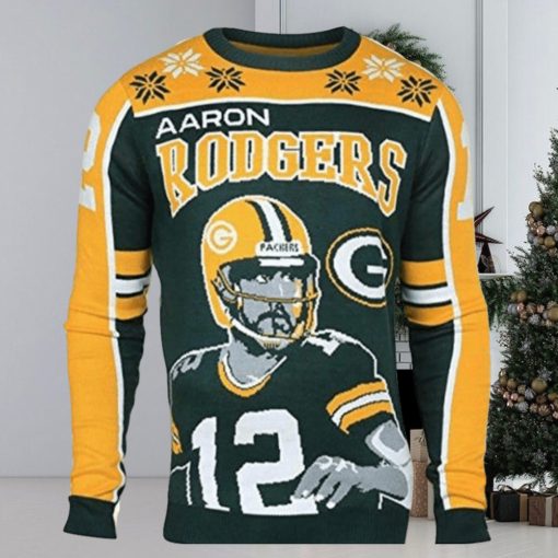 Aaron Rodgers 12 Green Bay Packers Ugly Christmas Sweaters