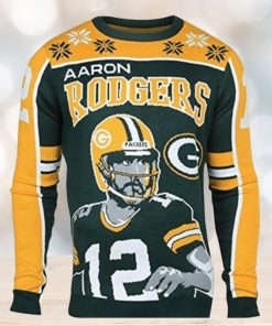 Aaron Rodgers 12 Green Bay Packers Ugly Christmas Sweaters