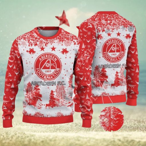 Aberdeen F.C. SPFL Scottish Snow Fall Pine Ugly sweater