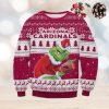 Detroit Lions Santa sleigh driving reindeer Pattern Ugly Christmas Sweater