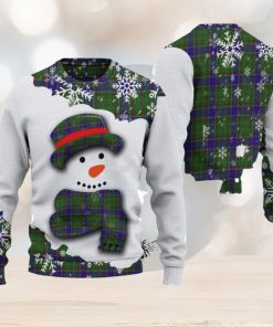 Adam Snowman Tartan Christmas Ugly Sweater For Men And Women