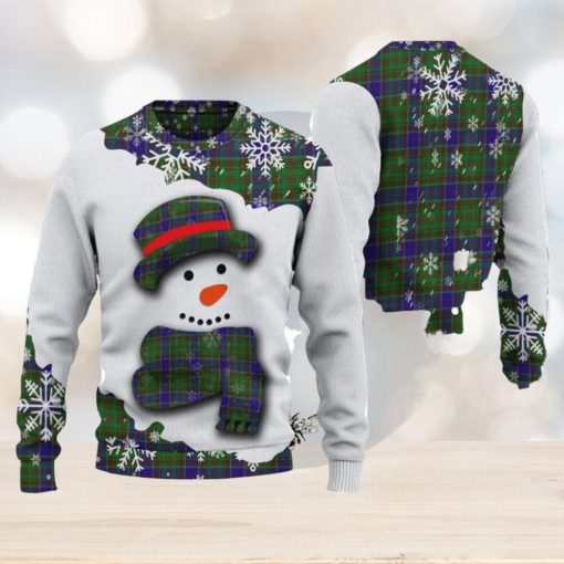 Adam Snowman Tartan Christmas Ugly Sweater For Men And Women