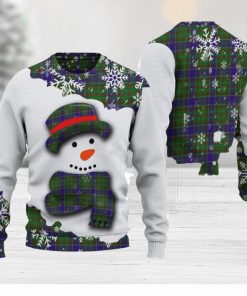 Adam Snowman Tartan Christmas Ugly Sweater For Men And Women