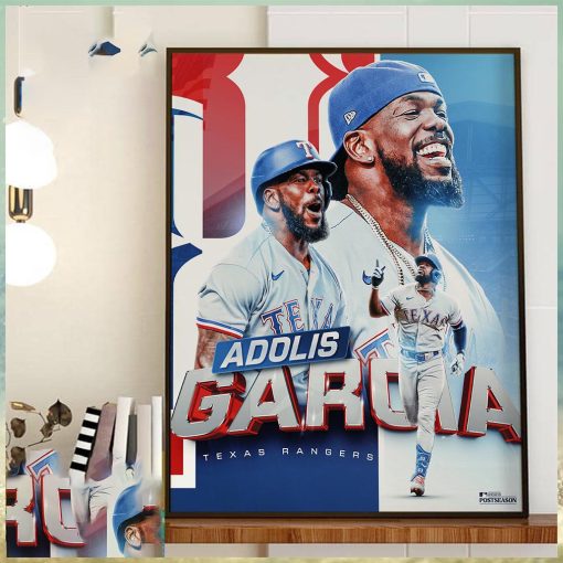 Adolis Garcia Grand Slam in MLB Postseason 2023 Home Decor Poster Canvas