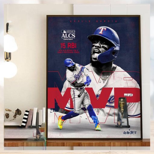 Adolis Garcia MVP ALCS MLB 2023 With 15 RBI Home Decor Poster Canvas