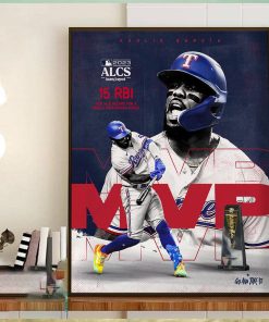 Adolis Garcia MVP ALCS MLB 2023 With 15 RBI Home Decor Poster Canvas