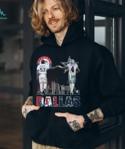 Adolis Garcia Texas Rangers & Dak Prescott Dallas Cowboys Signatures T Shirt