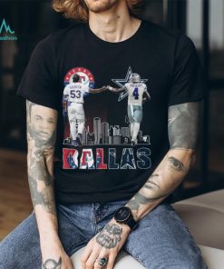Adolis Garcia Texas Rangers & Dak Prescott Dallas Cowboys Signatures T Shirt