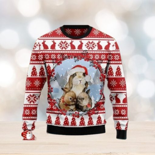 Adorable Bunny Awesome Ugly Christmas Sweater 3D Shirt