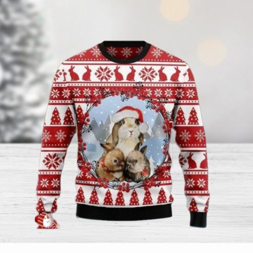 Adorable Bunny Awesome Ugly Christmas Sweater 3D Shirt