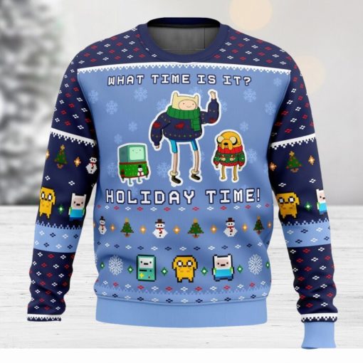 Adventure Time Christmas Time Ugly Christmas Sweater 3D All Over Printed Christmas Sweater