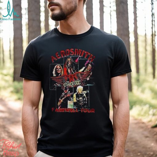 Aerosmith Peace Out 2023 Band Graphic Tee shirts
