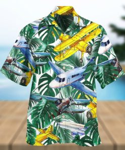 Airplane Tropical Leaf Wish Right Now Hawaiian Shirt