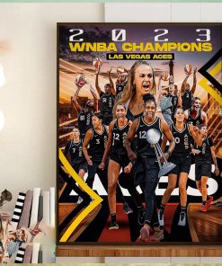 Aja Wilson Kelsey Plum And The Las Vegas Aces Are Back To Back 2023 WNBA Champions Home Decor Poster Canvas