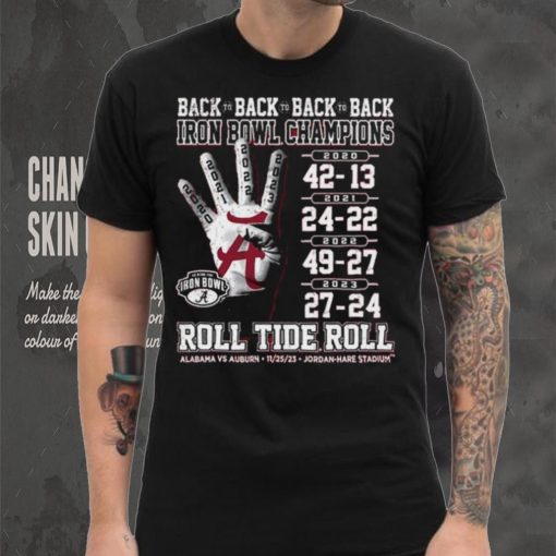 Alabama Crimson Tide Back To Back To Back To Back Iron Bowl Champions Shirt