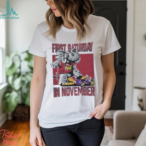 Alabama Crimson Tide First Saturday Elephant In November Shirt
