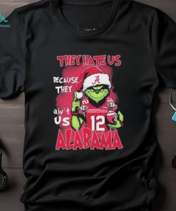 Alabama Crimson Tide Grinch Christmas They Hate Us Because Ain’t Us Shirt