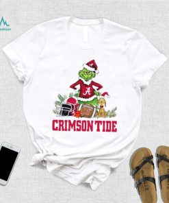 Alabama Crimson Tide Grinch and Max dog funny Christmas shirt