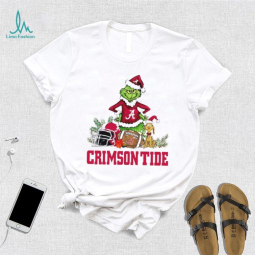 Alabama Crimson Tide Grinch and Max dog funny Christmas shirt