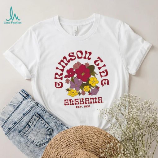Alabama Crimson Tide League Collegiate Wear Two Hit Flower Tumble T Shirt