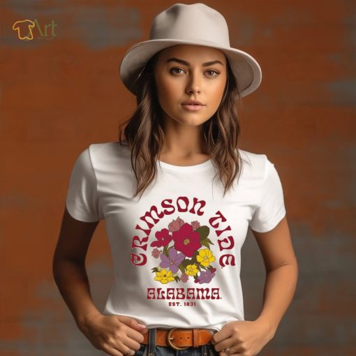 Alabama Crimson Tide League Collegiate Wear Two Hit Flower Tumble T Shirt