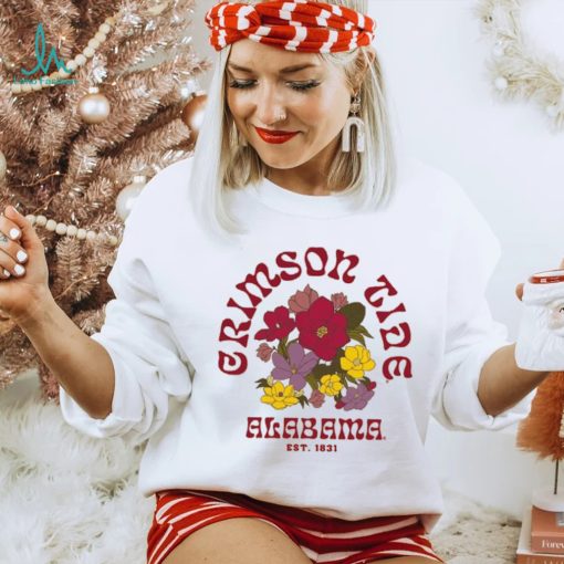 Alabama Crimson Tide League Collegiate Wear Two Hit Flower Tumble T Shirt