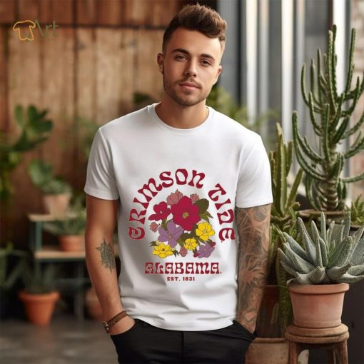 Alabama Crimson Tide League Collegiate Wear Two Hit Flower Tumble T Shirt