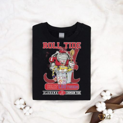 Alabama Defeat Lsu Tiger Mascot Roll Tide Beat Lsu Tigers 42 28 Alabama Crimson Tide T shirt