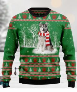 Alaskan Malamute Winter Tree Ugly Christmas Sweaters Special Gift For Men And Women