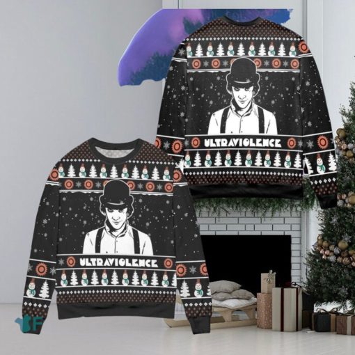 Alex A Clockwork Orange Snowman Pattern Ugly Christmas Sweaters Style Gift