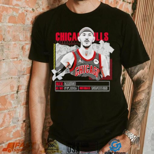 Alex Caruso number 6 Chicago Bulls basketball player pose paper gift shirt