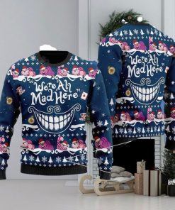 Alice In Wonderland Ugly Christmas Sweater Gift For Men And Women Cheshire Cat Smile