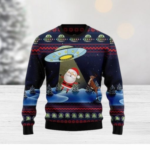 Alien And Santa Knitting Pattern Christmas Ugly Sweater