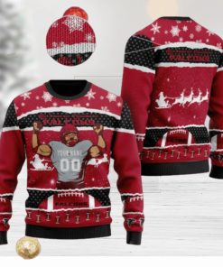 All I Want For Christmas Is Atlanta Falcons Custom Name Number Christmas 3D Sweater