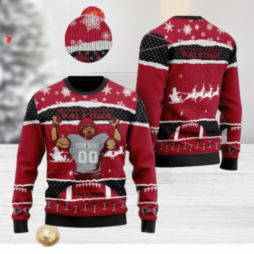 All I Want For Christmas Is Atlanta Falcons Custom Name Number Christmas 3D Sweater