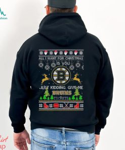 All I Want For Christmas Is You Boston Bruins Ice Hockey Ugly Christmas 2023 T shirt