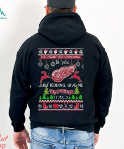 All I Want For Christmas Is You Detroit Red Wings Ice Hockey Ugly Christmas 2023 Sweatshirt