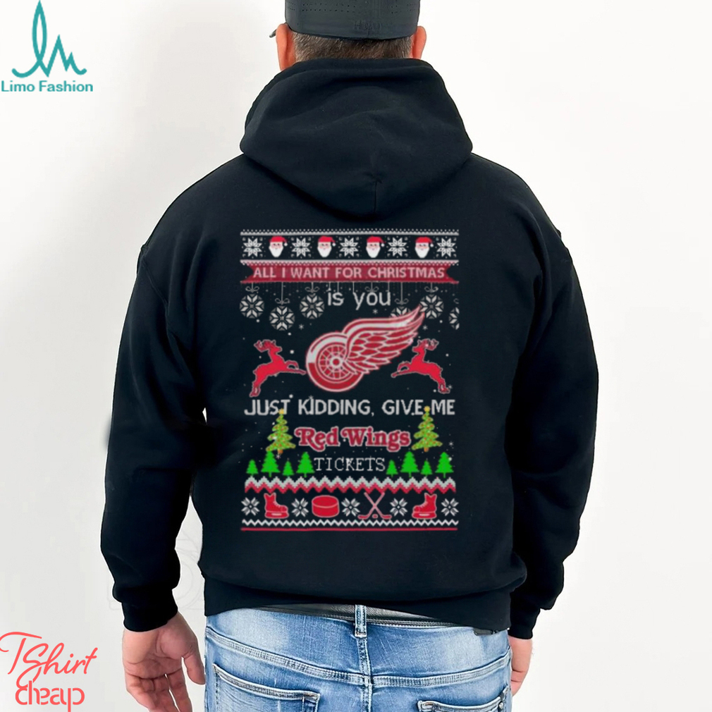 All I Want For Christmas Is You Detroit Red Wings Ice Hockey Ugly Christmas 2023 Sweatshirt All I Want For Christmas Is You Detroit Red Wings Ice Hockey Ugly Christmas 2023 Sweatshirt
