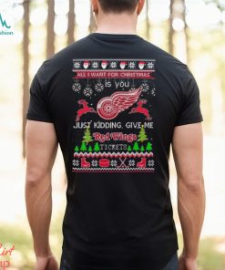 All I Want For Christmas Is You Detroit Red Wings Ice Hockey Ugly Christmas 2023 Sweatshirt