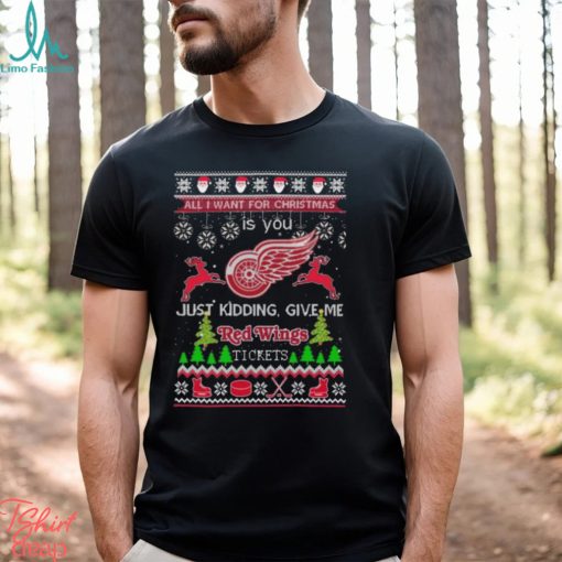 All I Want For Christmas Is You Detroit Red Wings Ice Hockey Ugly Christmas 2023 Sweatshirt