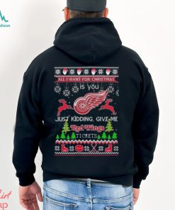 All I Want For Christmas Is You Detroit Red Wings Ice Hockey Ugly Christmas 2023 T shirt