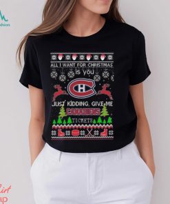 All I Want For Christmas Is You Montreal Canadiens Ice Hockey Ugly Christmas 2023 T shirt