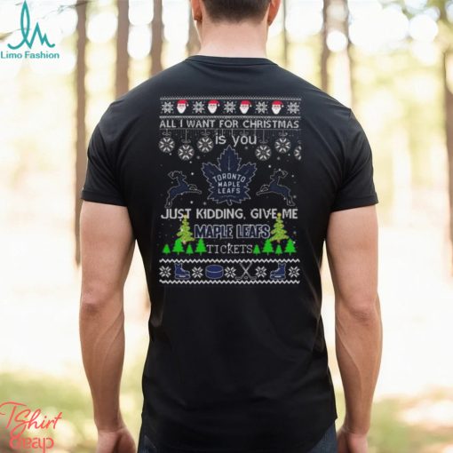 All I Want For Christmas Is You Toronto Maple Leafs Ice Hockey Ugly Christmas 2023 T shirt