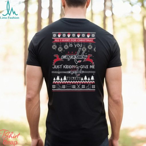 All I Want For Christmas Is You Washington Capitals Ice Hockey Ugly Christmas 2023 T shirt