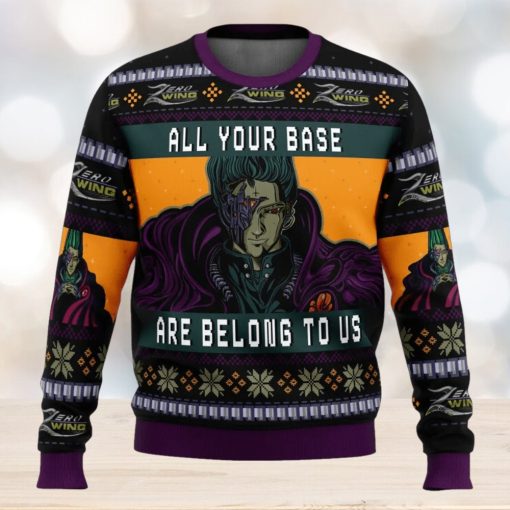 All Your Base Are Belong To Us Zero Wing Ugly Christmas Sweater