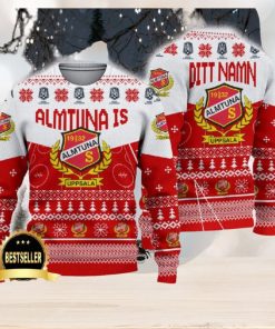 Almtuna IS Ugly Christmas Sweater Logo Custom Name Gift Fans