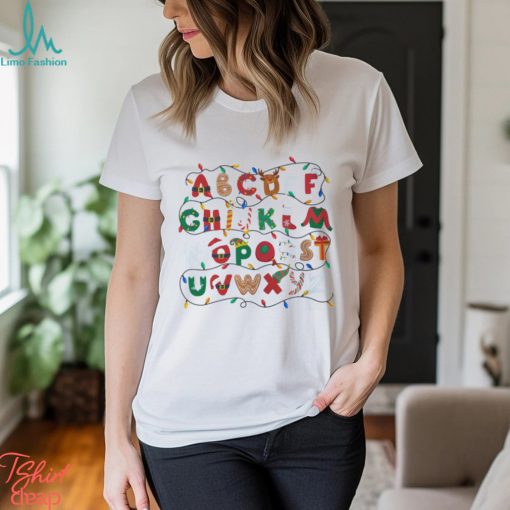 Alphabet Christmas Sweatshirt, Christmas Teacher Shirt