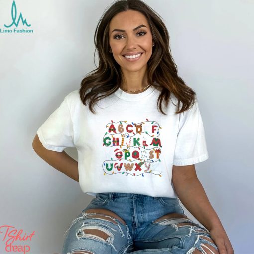 Alphabet Christmas Sweatshirt, Christmas Teacher Shirt