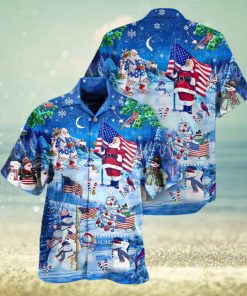 America Merry Xmas Santa Claus Hawaiian Shirt