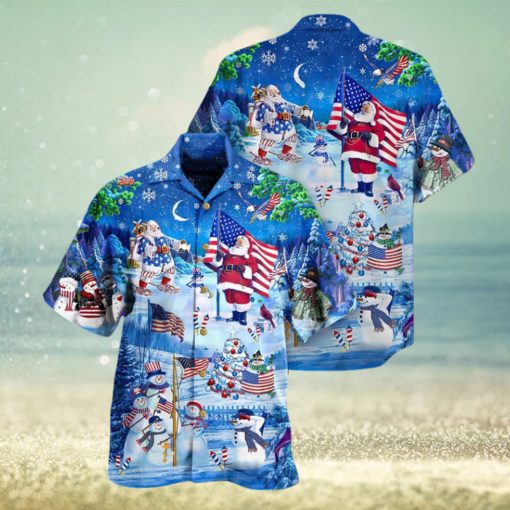 America Merry Xmas Santa Claus Hawaiian Shirt